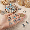 26Pcs 26 Styles Alloy Letter Pendants with Resin Imitation Synthetic Turquoise FIND-TA0003-70-5