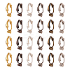48Pcs 6 Colors Brass Clip-on Earring Converters Findings KK-CJ0001-61-5
