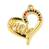 Ion Plating(IP) Real 18K Gold Plated 304 Stainless Steel Rhinestone Pendants STAS-P341-11G-02-1