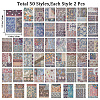 100 Sheets Retro Floral Scrapbook Paper Pads Book WH-WG89742-04-2