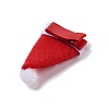 Christmas Theme Cloth Felt Fabric Alligator Hair Clip OHAR-R100-01D-5
