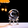 Inner Carving Glass Crystal Ball Diaplay Decoration PW-WGD9143-06-1