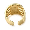 Brass Micro Pave Cubic Zirconia Open Cuff Ring RJEW-Q805-01G-3