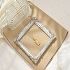 304 Stainless Steel Pave Opalite Rectangle Pendant Necklaces for Women Men NJEW-R018-05G-02-2