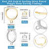 20Pcs 2 Colors Brass Huggie Hoop Earring Findings KK-BBC0021-38-2