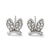 304 Stainless Steel with Rhinestone Stud Earrings EJEW-Q788-02P-1