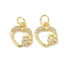 Brass Micro Pave Cubic Zirconia Pendants KK-I379-15G-07-1