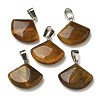 Natural Tiger Eye Pendants G-Z067-05P-08-2