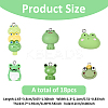 18Pcs 6 Styles Opaque Resin Pendants RESI-YW0004-56-2