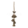 Iron Bell & Alloy Key/Sun/Moon Charm Hanging Ornaments HJEW-JM03430-1