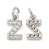 Brass Micro Pave Grade AAA Cubic Zirconia Charms LS-ZIRC-P067-11P-Z-NR-2