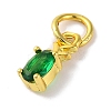 Rack Plating Brass Micro Pave Cubic Zirconia Charms KK-F881-03G-02-2