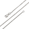 2mm Rack Plating Brass Curb Chain Necklaces for Women Men MAK-L044-24P-4