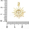 Brass Micro Pave Cubic Zirconia Pendants KK-D357-29G-3