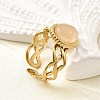 304 Stainless Steel Cuff Rings for Women RJEW-U062-02A-01G-3