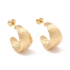 Ion Plating(IP) 304 Stainless Steel Chunky C-shape Stud Earrings EJEW-P198-13G-1
