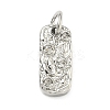 Five Elements Theme Brass Micro Pave Clear Cubic Zirconia Charms KK-F934-02E-P-1