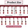 4M Polyester Fringe Lace Ribbon DIY-OC0013-57D-2