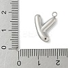 304 Stainless Steel Initial Pendants STAS-S186-12Y-P-3