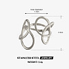 Irregular Line 304 Stainless Steel Cuff Open Rings WGB259B-02-1