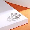 925 Sterling Silver Micro Pave Cubic Zirconia Finger Rings FS-WG6D494-04-1