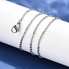 Tarnish Resistant 304 Stainless Steel Cable Chain Necklaces NJEW-E026-04P-2