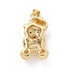 Brass Cubic Zirconia Pendants ZIRC-K089-12G-01-2