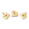 Rack Plating Brass Charms with Jump Ring KK-F852-23G-3