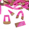 20Pcs 10 Styles Resin & Wood Pendants WOOD-TA0002-67B-1