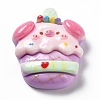 Pig Theme Opaque Resin Decoden Cabochons RESI-I057-A03-1