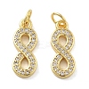 Brass Micro Pave Cubic Zirconia Pendants KK-C092-10G-1