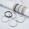 6 Sets 6 Styles Elastic Imitation Leather with Rhinestone Shoelace Bands FIND-FH0009-42-5