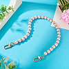 Round Plastic Imitation Pearl Beads Bag Extender Chains HJEW-TAC0083-4