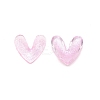 3D Heart with Glitter Powder Resin Cabochons MRMJ-TAC0004-26D-1