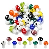 3 Strands Mushroom Handmade Lampwork Beads Strands LAMP-YW0001-33-1