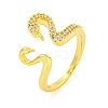 304 Stainless Steel Cubic Zirconia Open Cuff Ring for Women LS-RJEW-S406-05G-03-1