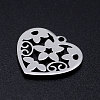Non-Tarnish 201 Stainless Steel Pendants STAS-T046-JN255-1-2