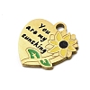 304 Stainless Steel Enamel Pendants STAS-I336-07G-2