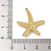 304 Stainless Steel Rhinestone Starfish STAS-I322-34G-02-3
