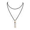 Natural Quartz Crystal Pendant Necklaces NJEW-JN04840-1