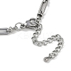 304 Stainless Steel Oval Link Bracelets for Men Women BJEW-G725-07P-3