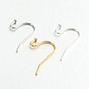 Brass Earring Hooks for Earring Designs KK-M142-01-RS-1