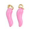 Brass Enamel Pendants KK-I377-01G-2