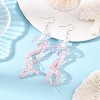 Dyed Natural Malaysia Jade Jellyfish Dangle Earrings for Women EJEW-JE07484-3