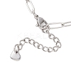 304 Stainless Steel Screw Carabiner Lock Pendant Paperclip Chain Necklaces NJEW-JN05860-02-5