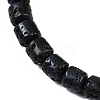 Natural Lava Rock Beaded Stretch Bracelets for Men Women BJEW-G727-01E-2