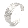 Non-Tarnish 304 Stainless Steel Textured Open Cuff Bangles for Women STAS-M001-17P-1