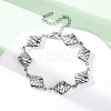 304 Stainless Steel Spiral Shell Shape Link Bracelets for Women BJEW-L706-04P-2