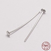 Anti-Tarnish Rhodium Plated 925 Sterling Silver Flat Head Pins STER-P024-07-B-3