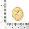 304 Stainless Steel Epoxy Resin with Natural Shell and Sequins Inside Pendants STAS-L026-17G-B04-3